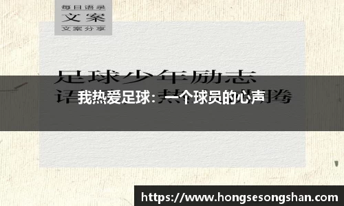 我热爱足球：一个球员的心声